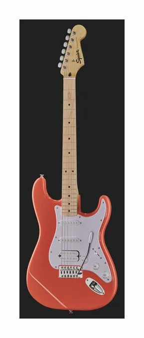 Squier Sonic Strat HSS TCoral, profilo laterale del corpo