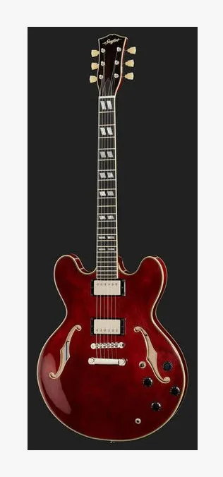 Stanford CR Thinline 35 Cherry, manico e tastiera visti di lato