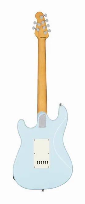 Sterling by Music Man CT30CHSS Daphne Blue, corpo e verniciatura in primo piano