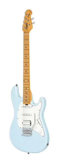Sterling by Music Man CT30CHSS Daphne Blue, paletta con meccaniche e logo