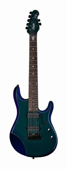 Sterling by Music Man John Petrucci JP70 MDR inquadrato di fronte su sfondo neutro