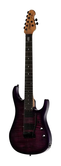 Sterling by Music Man JP157DFM Purple Nebula, corpo e verniciatura in primo piano