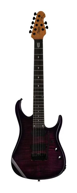 Sterling by Music Man JP157DFM Purple Nebula in primo piano frontale
