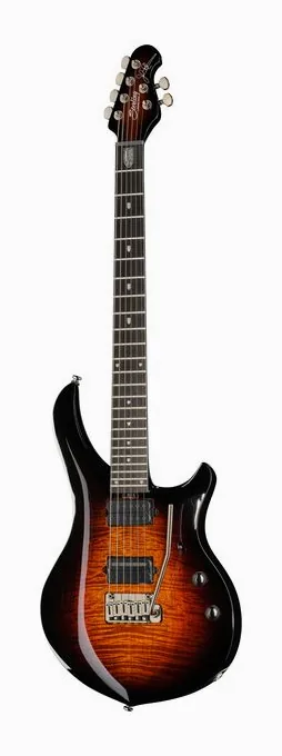 Sterling by Music Man Majesty 200XFM Tiger Eye visto di fronte