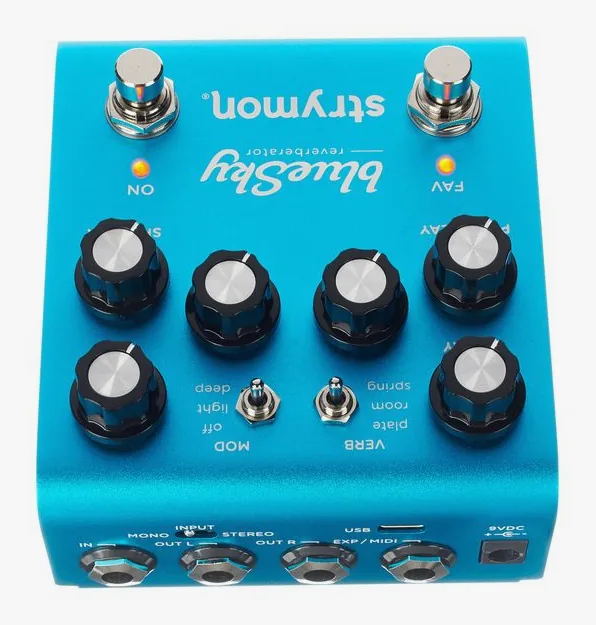 Strymon Bluesky V2, grafica del pannello superiore
