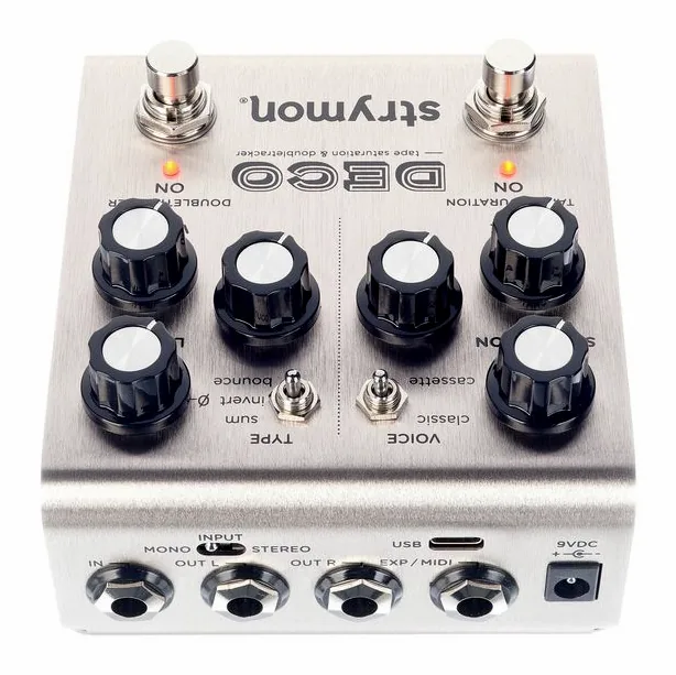 Strymon Deco V2, connettori sul retro dell'unita