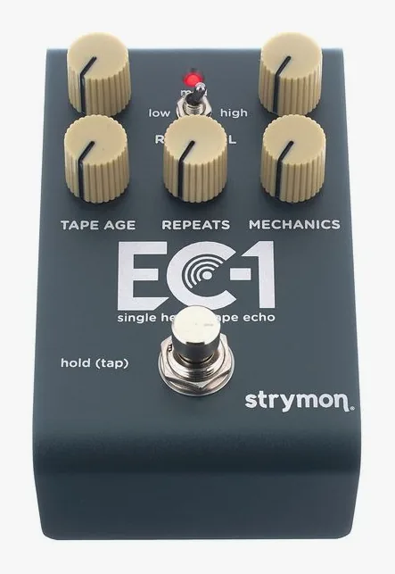 Strymon EC-1 Delay, grafica del pannello superiore