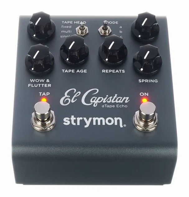 Strymon El Capistan V2, grafica del pannello superiore