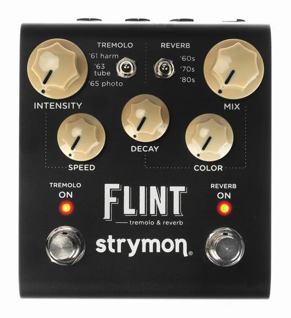 Strymon Flint V2, connettori sul retro dell'unita