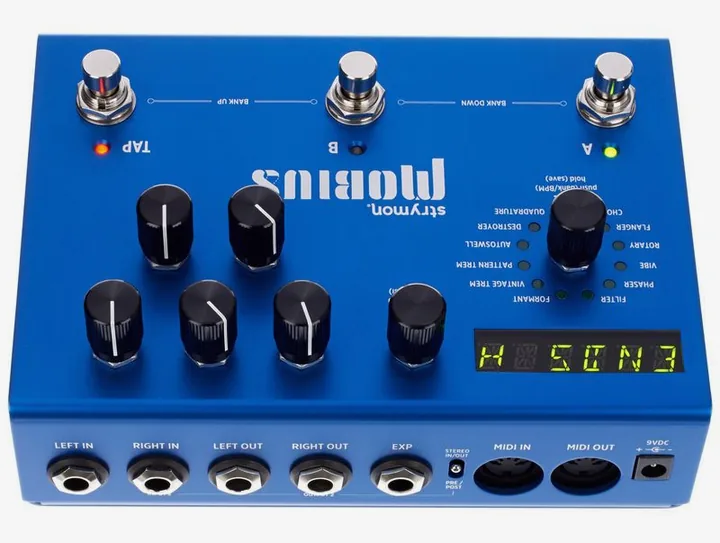 Strymon Mobius, manopole viste dall'alto