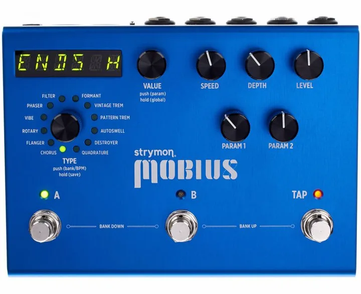 Strymon Mobius, connettori sul retro dell'unita