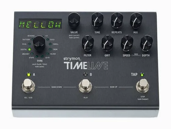 Strymon Timeline, connettori sul retro dell'unita