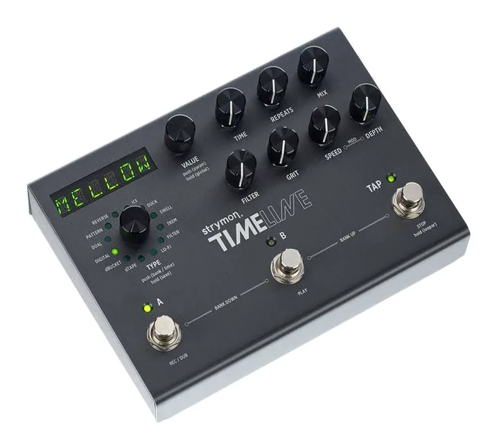 Strymon Timeline, manopole viste dall'alto