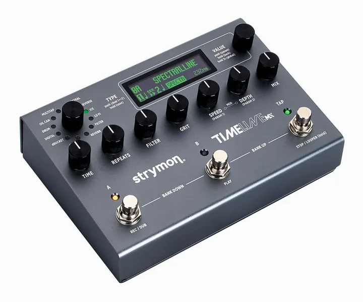 Strymon TimeLine MX Multi Delay, grafica del pannello superiore