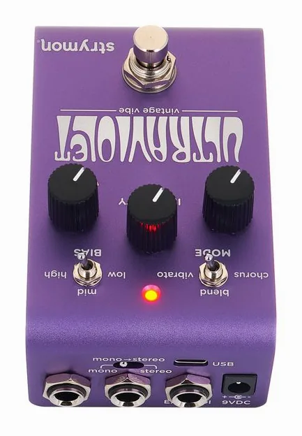 Strymon Ultraviolet Univibe, manopole viste dall'alto