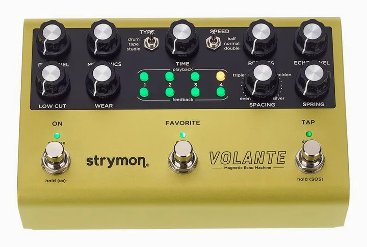 Strymon Volante, manopole viste dall'alto