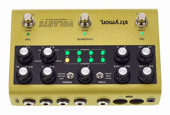 Strymon Volante, grafica del pannello superiore