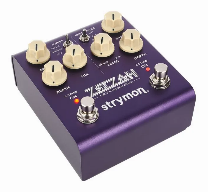 Strymon ZelZah Dual Phaser, led e interruttore a pedale