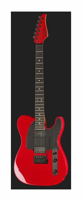 Suhr Andy Wood 10th Anniv T Rosso, corpo e verniciatura in primo piano