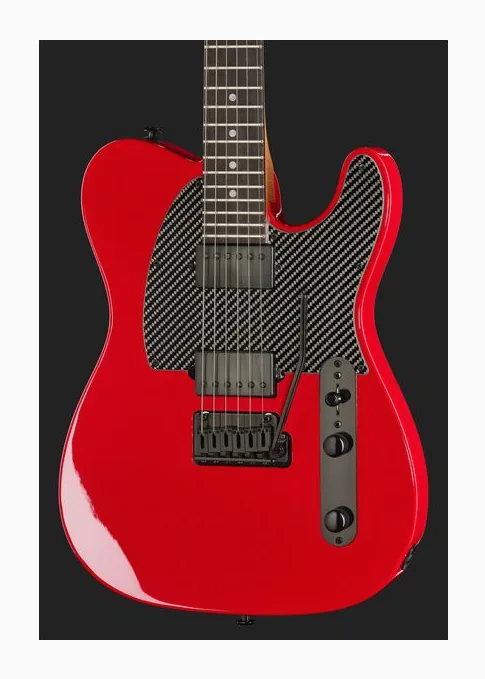 Suhr Andy Wood 10th Anniv T Rosso, manico e tastiera visti di lato