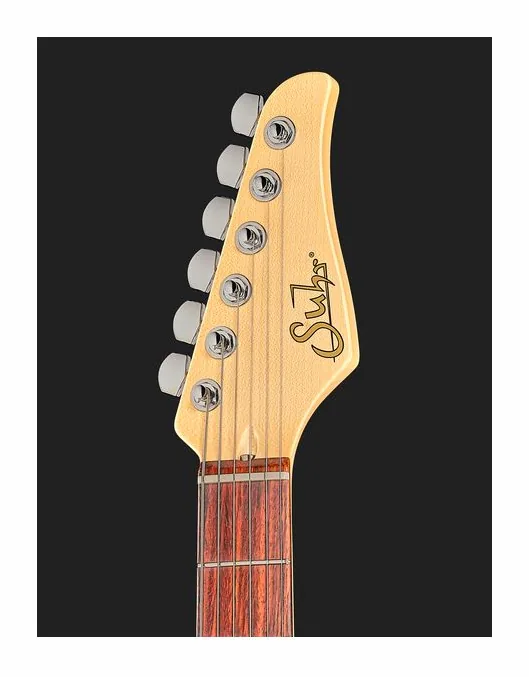 Suhr Classic S Antique HSS RW OWT, paletta con meccaniche e logo
