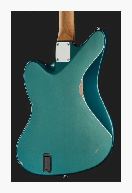 Suhr JM Antique Funk LE Ocean Turq, curve del body viste dall'alto