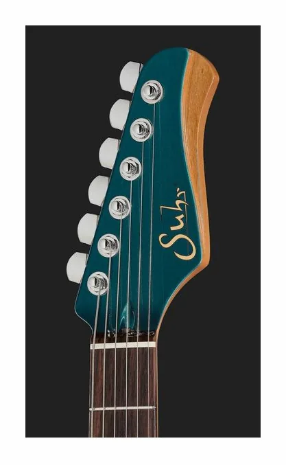 Suhr JM Antique Funk LE Ocean Turq, curve del body viste dall'alto