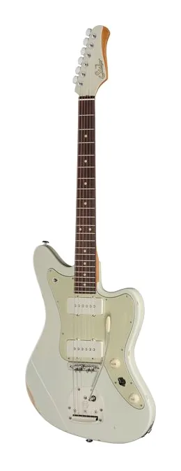 Suhr JM Antique Funk LE Olympic Wh in primo piano frontale