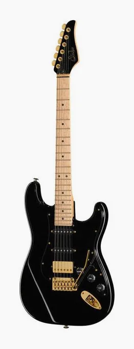 Suhr Mateus Asato Classic S MN BK in primo piano frontale
