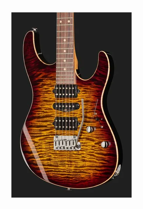 Suhr Modern Plus PF HSH BNGB, curve del body viste dall'alto