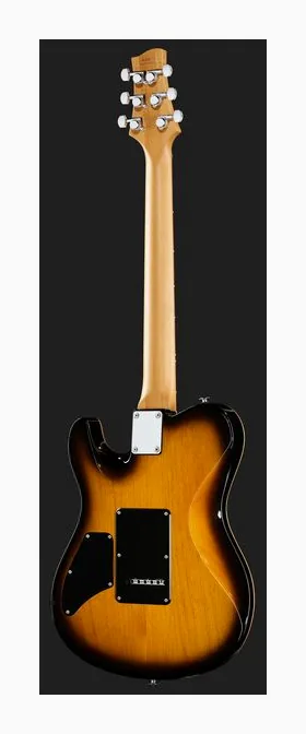 Suhr Oso 2-Tone Tobacco Burst, curve del body viste dall'alto