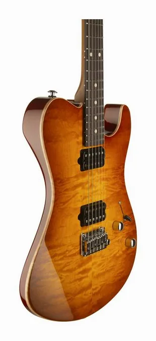 Suhr Oso Tea Burst, manico e tastiera visti di lato