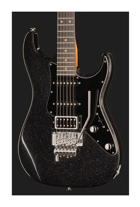 Suhr Pete Thorn Custom HSS Graphite, paletta con meccaniche e logo