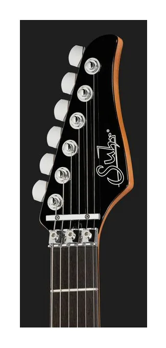 Suhr Pete Thorn Custom HSS Red Sp, curve del body viste dall'alto