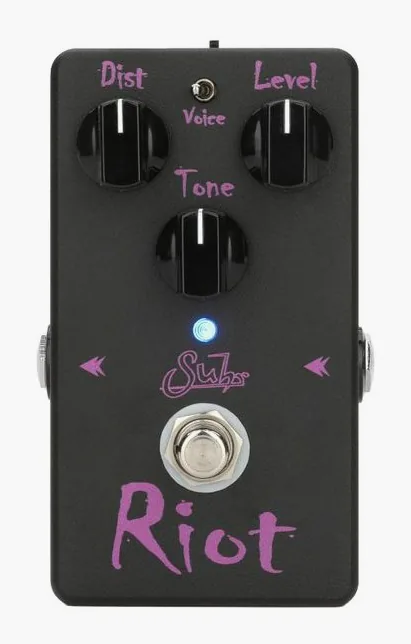 Suhr Riot Distortion Pedal Black, led e interruttore a pedale