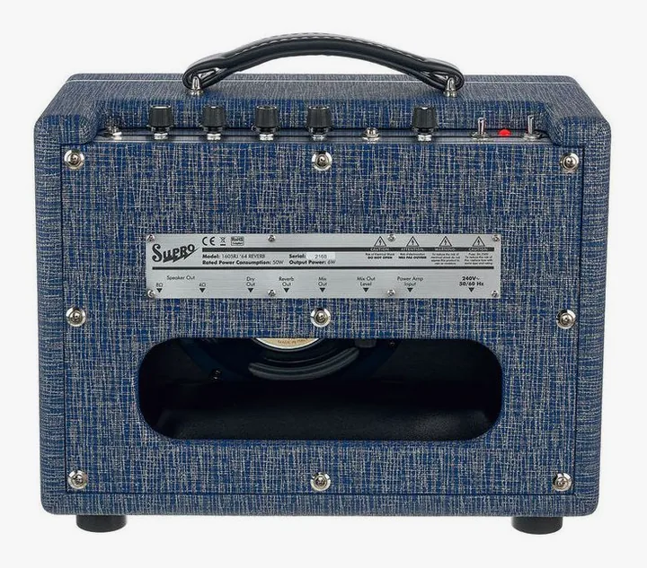 Supro 64 Reverb Combo, vista dall'alto della testata