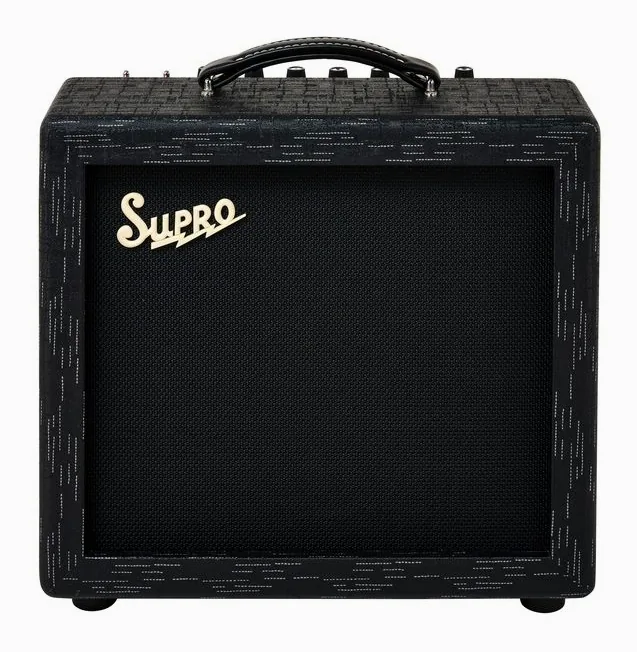Supro Amulet 1x10 Black on Black, manopole e selettore dei canali
