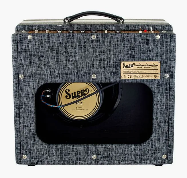 Supro 1695T Black Magick, vista dall'alto della testata