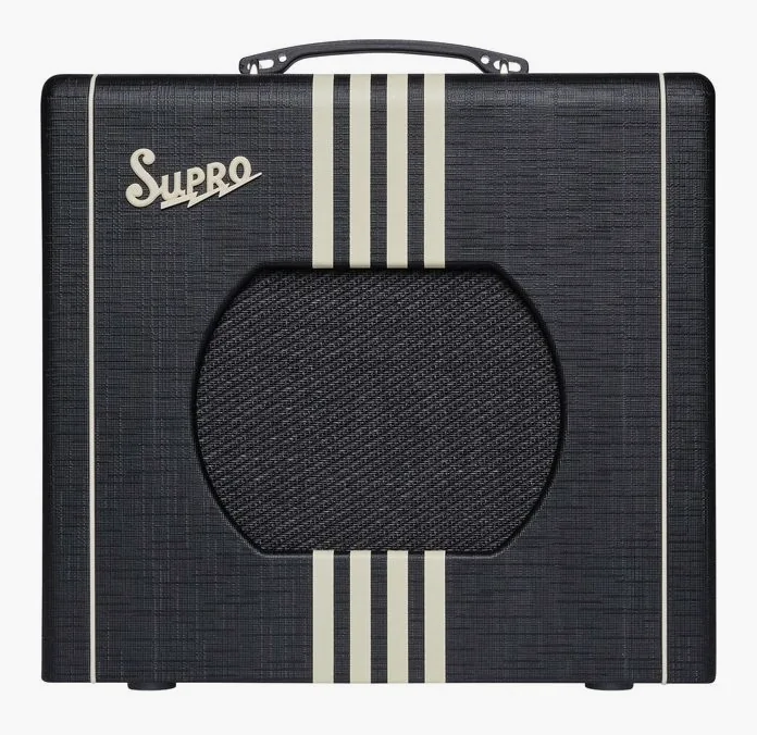 Supro Delta King 10 Black & Cream, manopole e selettore dei canali