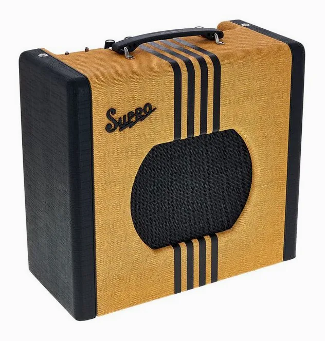Supro Delta King 10 Combo TB V2, logo e finiture del pannello frontale