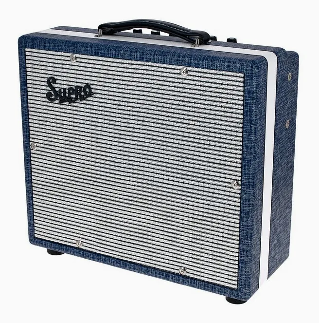Supro Montauk 1x10 BL visto di fronte