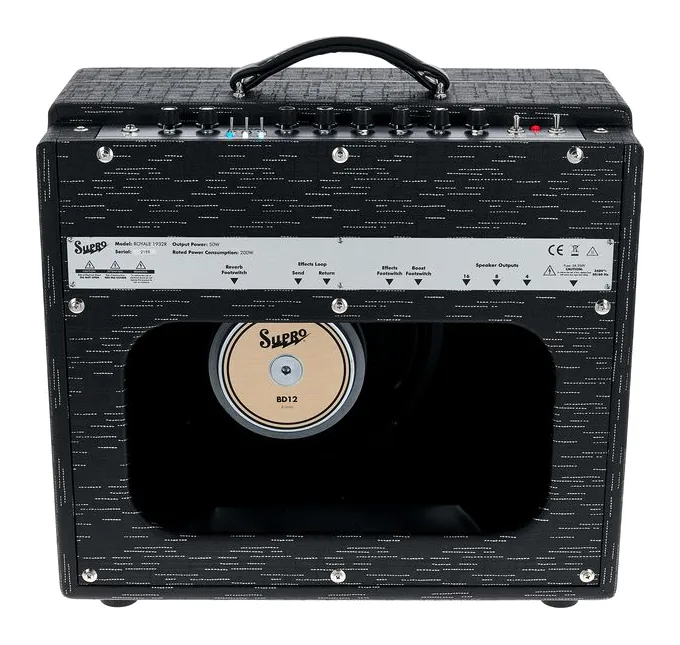 Supro Royale 1x12, pannello dei controlli in primo piano