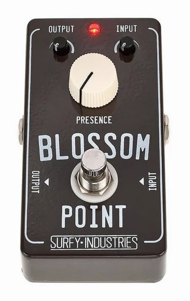 Surfy Industries Blossom Point Boost, footswitch in primo piano