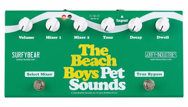 Surfy Industries Surfybear Compact Beach Boys, grafica del pannello superiore