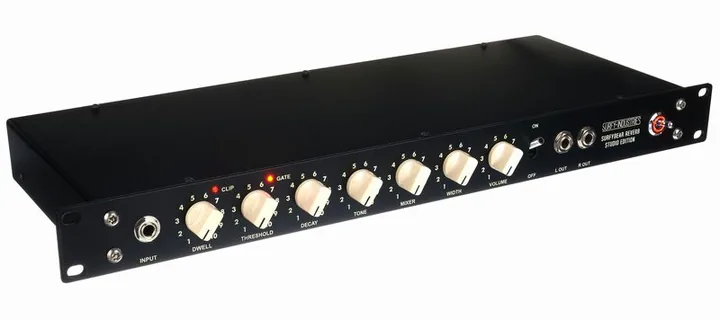 Surfy Industries Surfybear Studio Reverb, connettori sul retro dell'unita