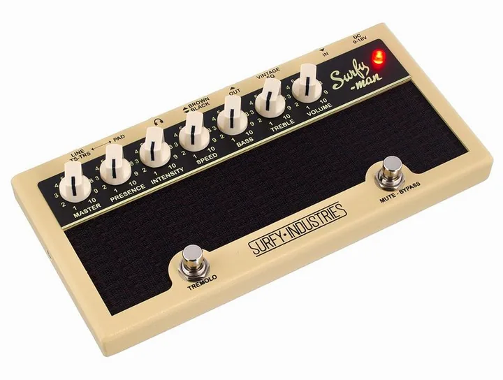 Surfy Industries Surfyman Pre, footswitch in primo piano