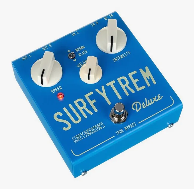 Surfy Industries SurfyTrem Deluxe Tremolo, grafica del pannello superiore
