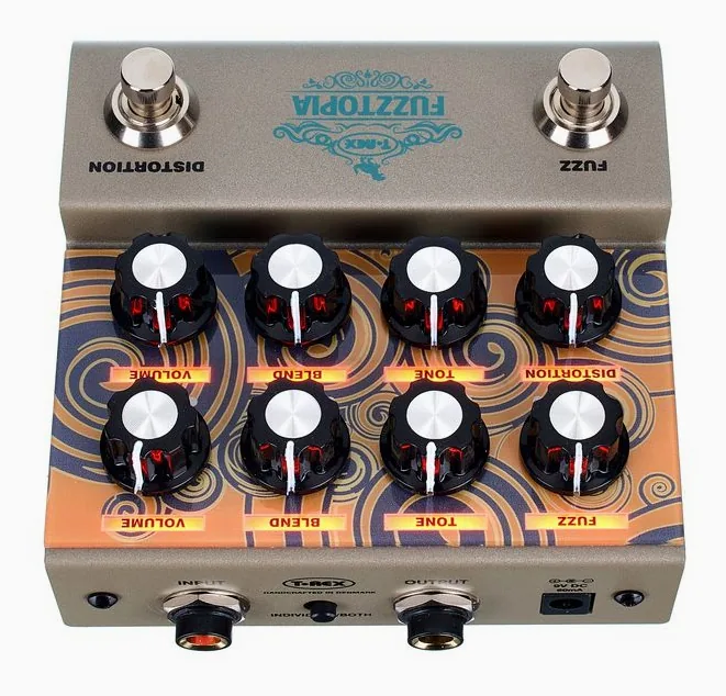 T-Rex Fuzztopia, led e interruttore a pedale