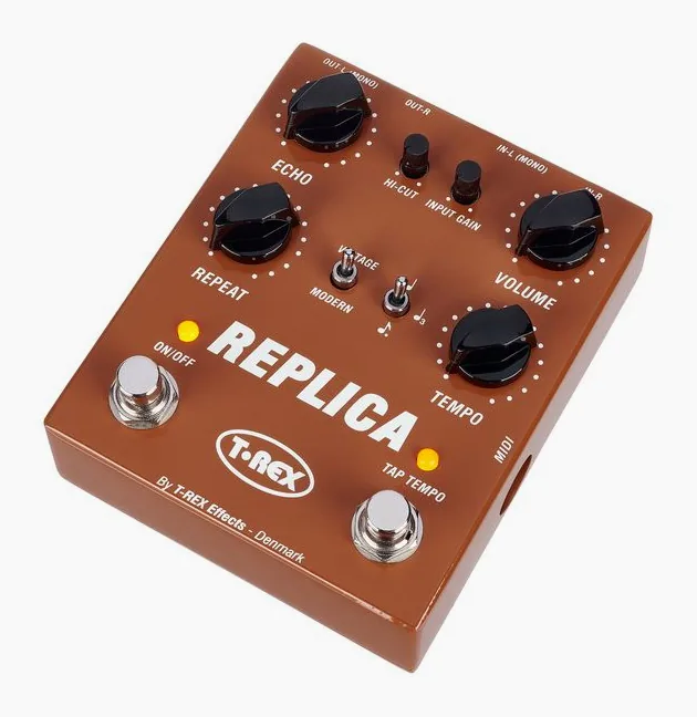 T-Rex Replica Stereo TAP Delay, grafica del pannello superiore