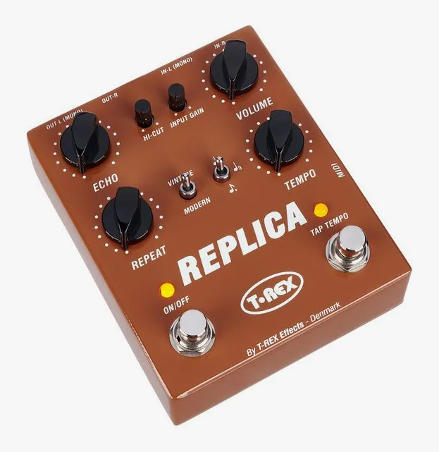 T-Rex Replica Stereo TAP Delay, grafica del pannello superiore
